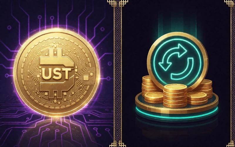 Getrennte Darstellung eines USDT-Krypto-Bonus und eines wiederkehrenden Reload-Angebots mit orientalischem Ornament